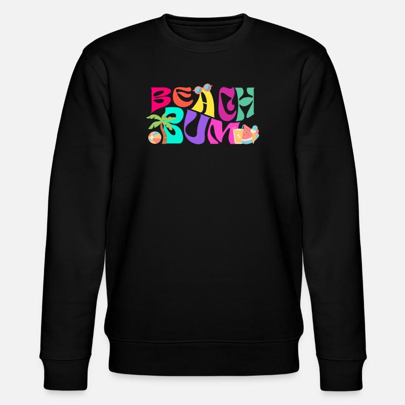 Strand Bum Bunt Groovy - Stanley/Stella Unisex Bio-Sweatshirt CHANGER  - Schwarz