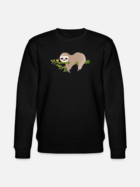 Relaxed Sloth – Charming Relax Motif - Stanley/Stella CHANGER Unisex Organic Sweatshirt - black