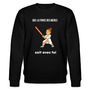 Fête des Mères – Cadeau original - Sweat bio CHANGER Stanley/Stella Unisexe - noir - Devant - Nik (191cm) & Marisol (170cm)