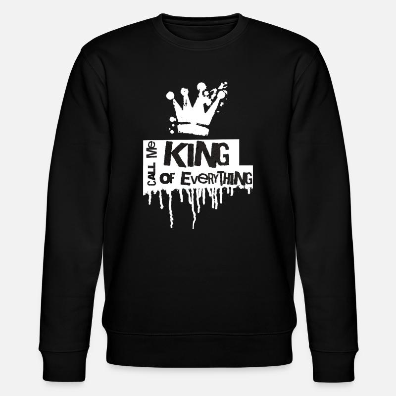 Ich bin KÖnig, lustiges coole freche Sprüche - Stanley/Stella Unisex Bio-Sweatshirt CHANGER  - Schwarz