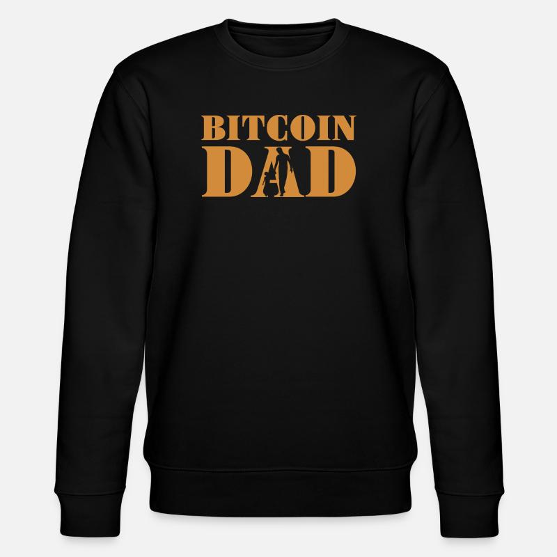 Bitcoin Dad - Stanley/Stella Unisex Bio-Sweatshirt CHANGER  - Schwarz