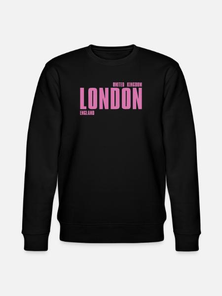 Pink London Wordmark - Stanley/Stella CHANGER Unisex Organic Sweatshirt - black