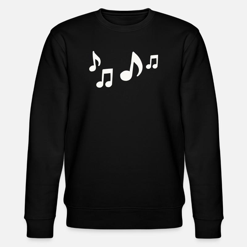 Flow of notes silhouette - Stanley/Stella CHANGER Unisex Organic Sweatshirt - black