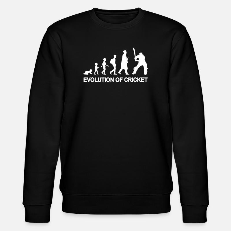 Kind zum Kricketspieler - Stanley/Stella Unisex Bio-Sweatshirt CHANGER  - Schwarz