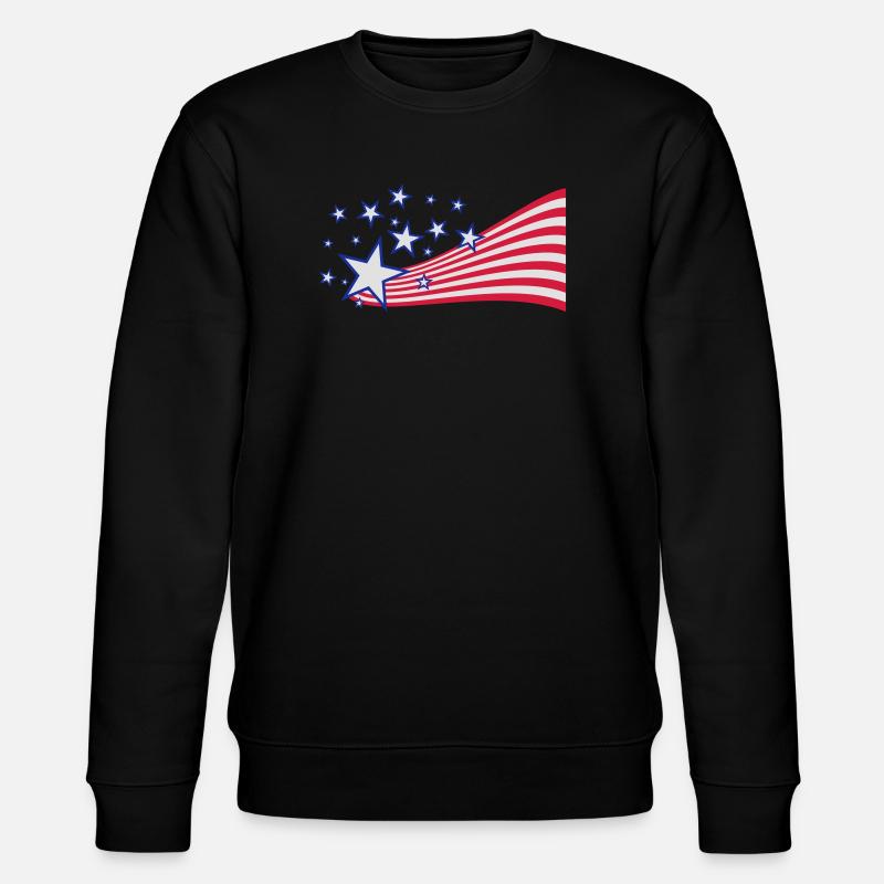 USA Flagge - Stanley/Stella Unisex Bio-Sweatshirt CHANGER  - Schwarz