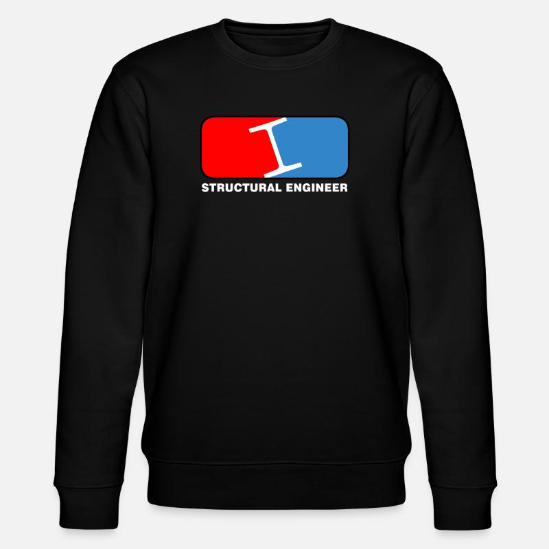 Structural Engineer League White Text - Stanley/Stella CHANGER Unisex Organic Sweatshirt - black