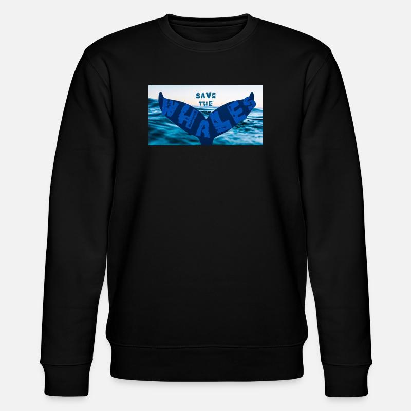 Save the whales - Stanley/Stella Unisex Bio-Sweatshirt CHANGER - Schwarz