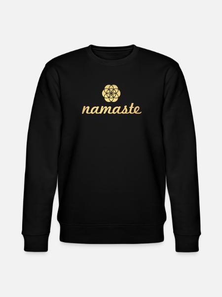 Namaste Yoga Fiore d'oro della vita Shanti Ornamento - Felpa ecologica unisex CHANGER di Stanley/Stella - nero