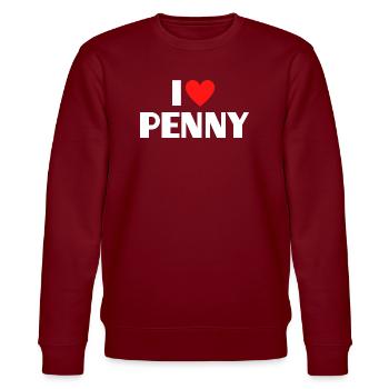 J’adore Penny Cœur Rose J’aime Penny - Sweat bio CHANGER Stanley/Stella Unisexe - bordeaux - Devant - Nik (191cm) & Marisol (170cm)