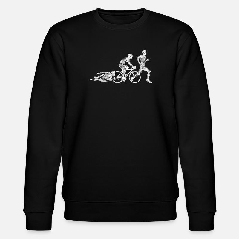 Triathlon Urbain : vélo et course - Sweat bio CHANGER Stanley/Stella Unisexe - noir
