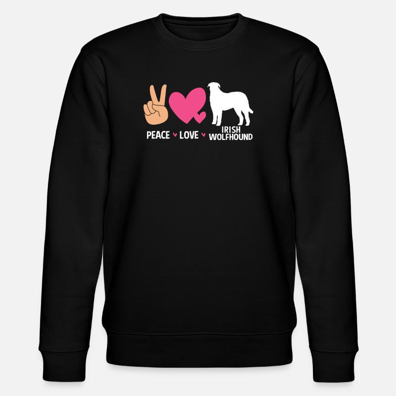 Irischer Wolfshund - Stanley/Stella Unisex Bio-Sweatshirt CHANGER  - Schwarz