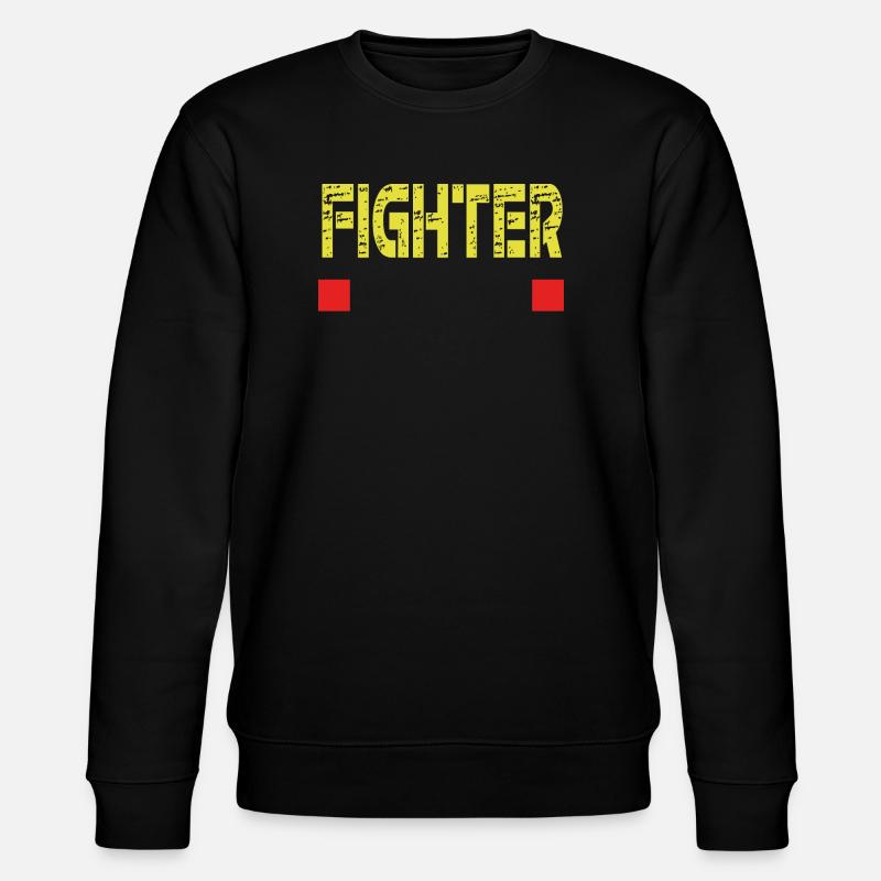 FIGHTER Textbasis - Stanley/Stella Unisex Bio-Sweatshirt CHANGER  - Schwarz