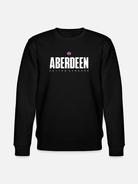 Aberdeen Crest UK Flag - Stanley/Stella CHANGER Unisex Organic Sweatshirt - black