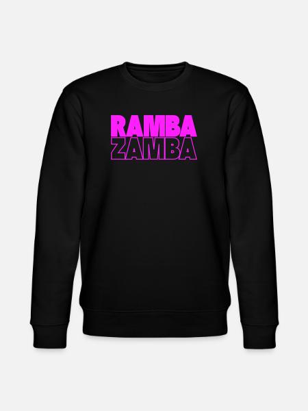 Ramba Zamba Neon Typography - Stanley/Stella CHANGER Unisex Organic Sweatshirt - black