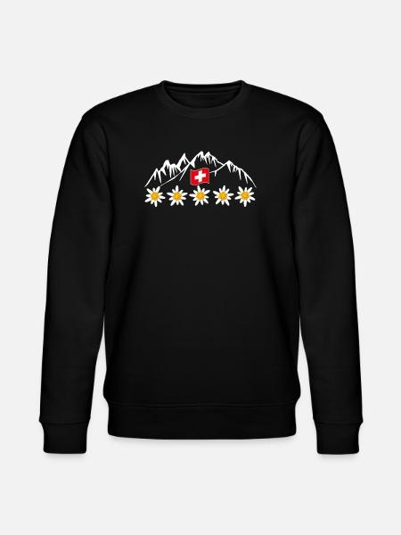 Switzerland, mountains, glaciers, vacation - Stanley/Stella CHANGER Unisex Organic Sweatshirt - black
