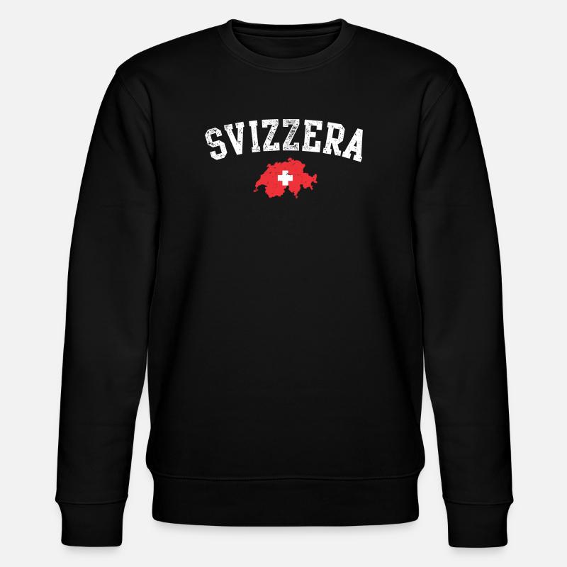 Emblème de la carte suisse - Sweat bio CHANGER Stanley/Stella Unisexe - noir