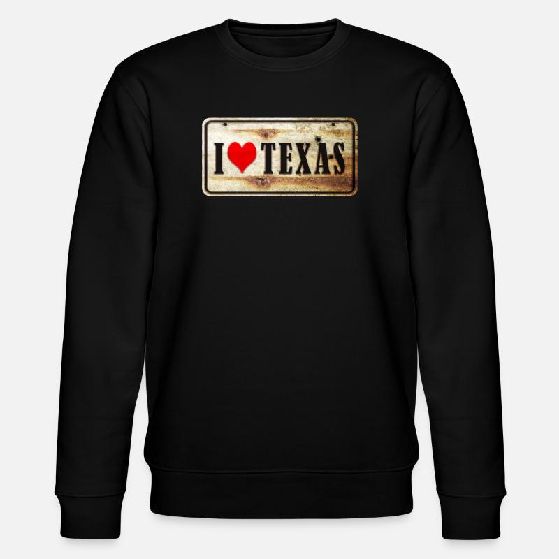 Ich liebe Texas - Stanley/Stella Unisex Bio-Sweatshirt CHANGER  - Schwarz