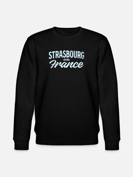 Strasbourg Frankrig vintage skrift - Stanley/Stella økologisk unisex-sweatshirt CHANGER  - sort