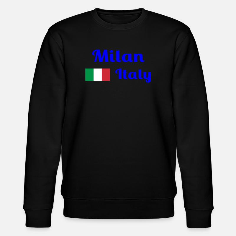 Mailand, Italien - Stilvolle Drucke - Stanley/Stella Unisex Bio-Sweatshirt CHANGER  - Schwarz