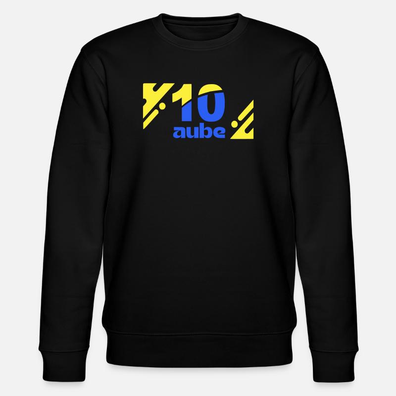 Dix Aube Logo Bleu Jaune - Sweat bio CHANGER Stanley/Stella Unisexe - noir