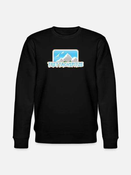 Trettachspitze als Berg - Stanley/Stella Unisex Bio-Sweatshirt CHANGER - Schwarz