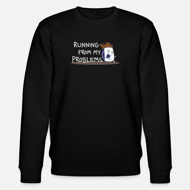Fuir mes problèmes – Coffee Cartoon - Sweat bio CHANGER Stanley/Stella Unisexe - noir