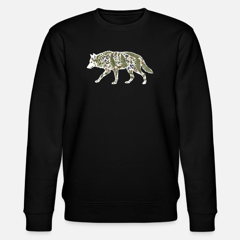 wolf-botanical - Stanley/Stella Unisex Bio-Sweatshirt CHANGER  - Schwarz