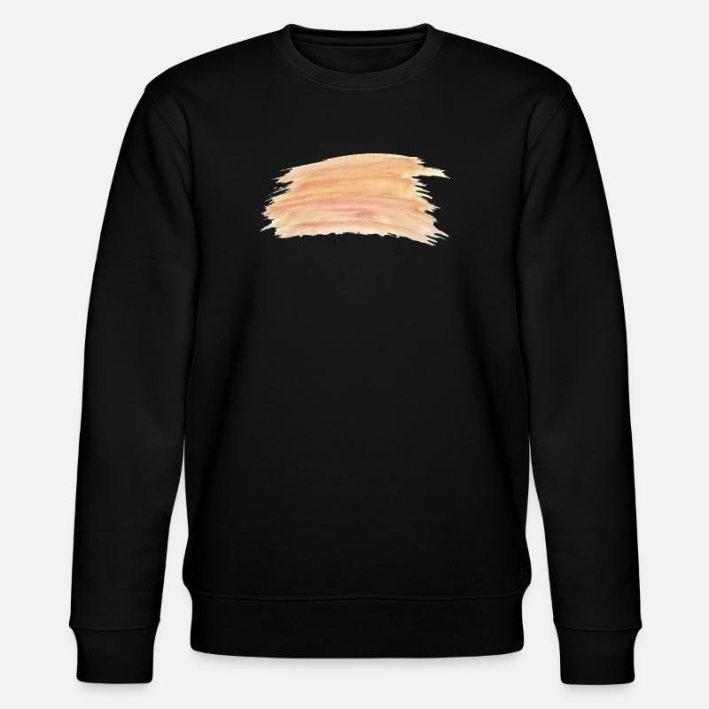 Rayures aquarelle pêche - Sweat bio CHANGER Stanley/Stella Unisexe - noir