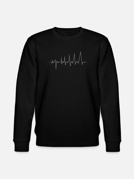 Neon Heartbeat with N - Stanley/Stella CHANGER Unisex Organic Sweatshirt - black