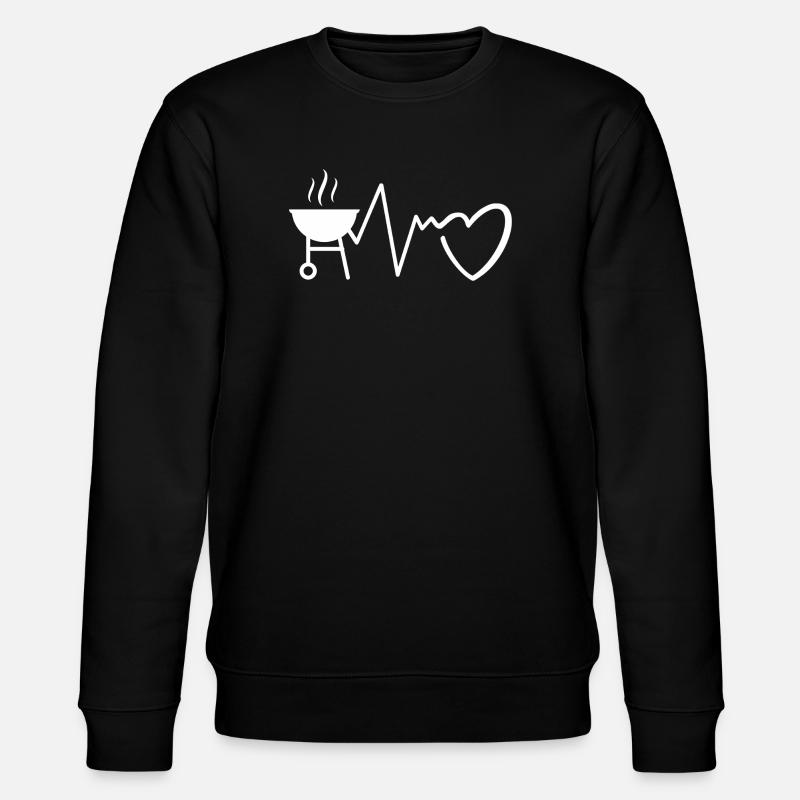Rythme cardiaque sur grill - Sweat bio CHANGER Stanley/Stella Unisexe - noir