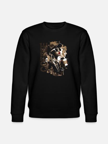 Coffee to go - Stanley/Stella CHANGER Unisex Organic Sweatshirt - black