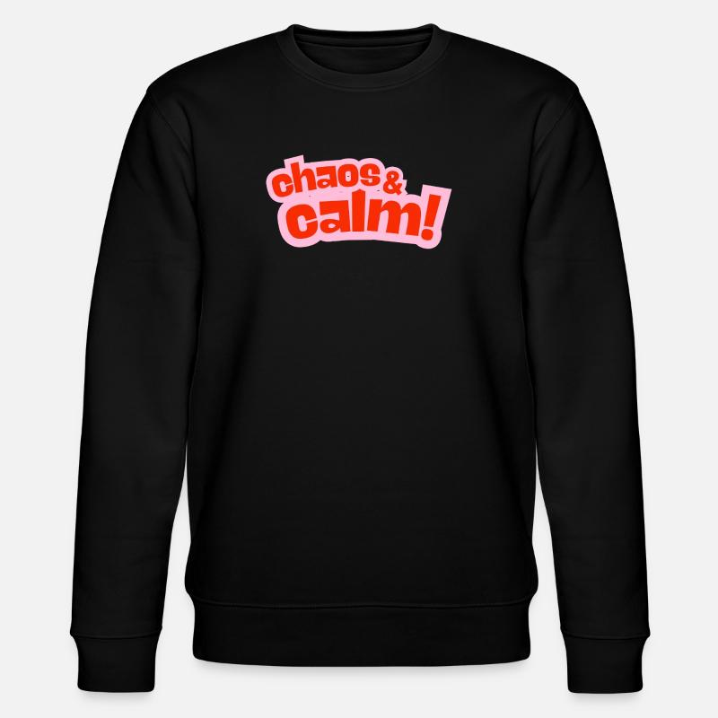 Chaos & Calm Kontrastdesign - Stanley/Stella Unisex Bio-Sweatshirt CHANGER  - Schwarz