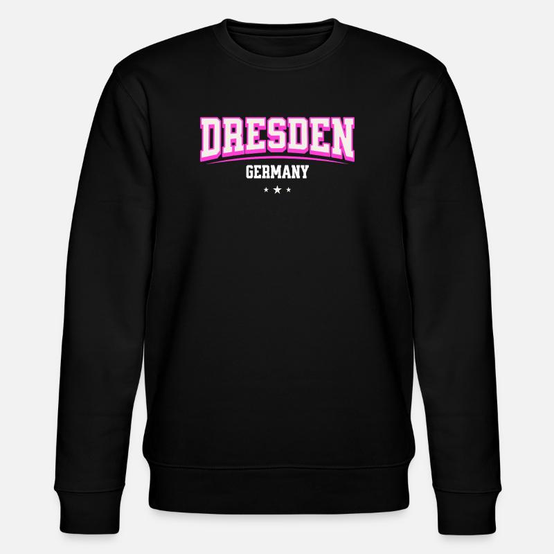 Dresden Retro Emblem Pink - Stanley/Stella Unisex Bio-Sweatshirt CHANGER  - Schwarz