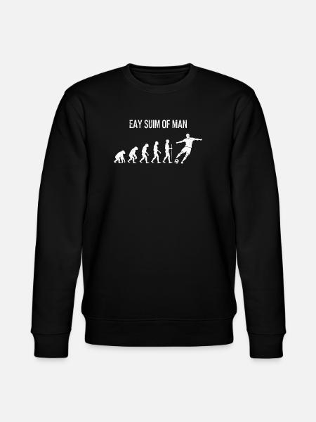 Fußball Evolution - Retro Soccer Spieler Design - Stanley/Stella Unisex Bio-Sweatshirt CHANGER  - Schwarz