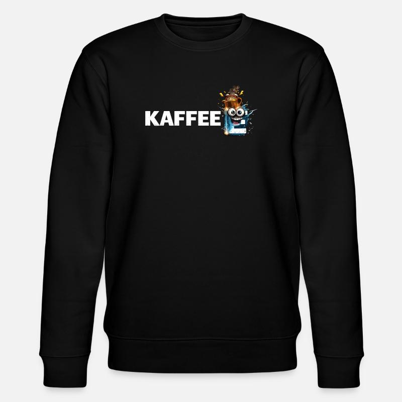 Kaffee Mascot Splash - Stanley/Stella Unisex Bio-Sweatshirt CHANGER  - Schwarz