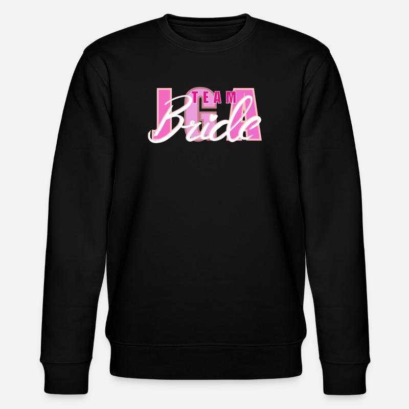 Team Bride Heart Logo Design - Stanley/Stella CHANGER Unisex Organic Sweatshirt - black