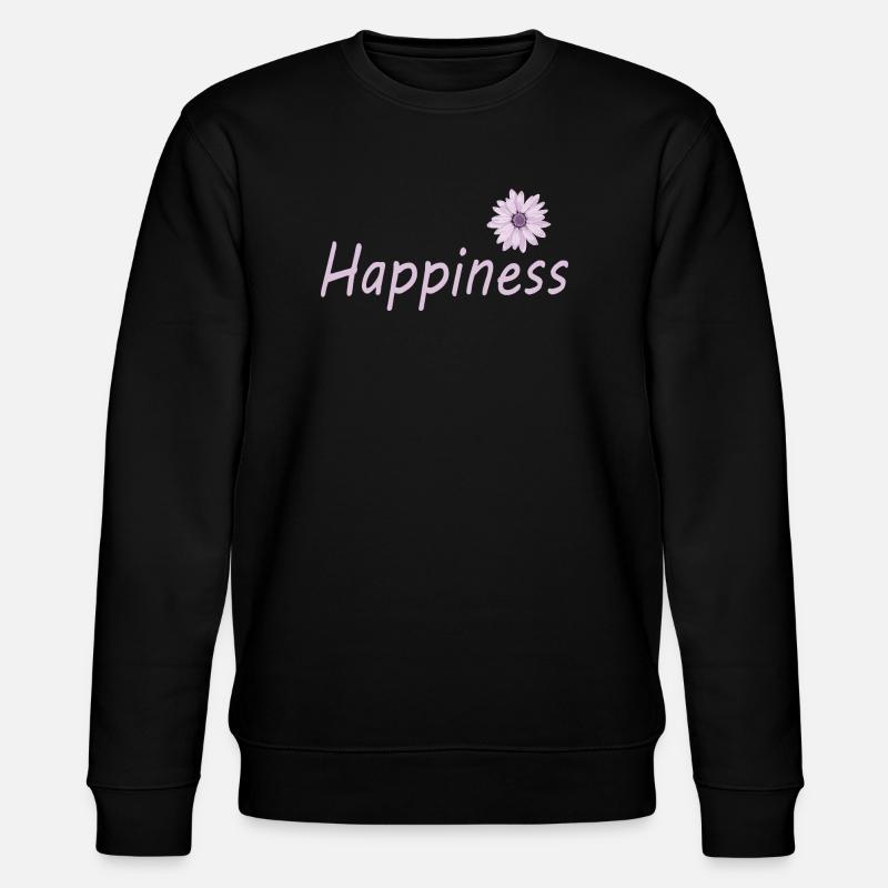 HAPPINESS - Stanley/Stella Unisex Bio-Sweatshirt CHANGER  - Schwarz