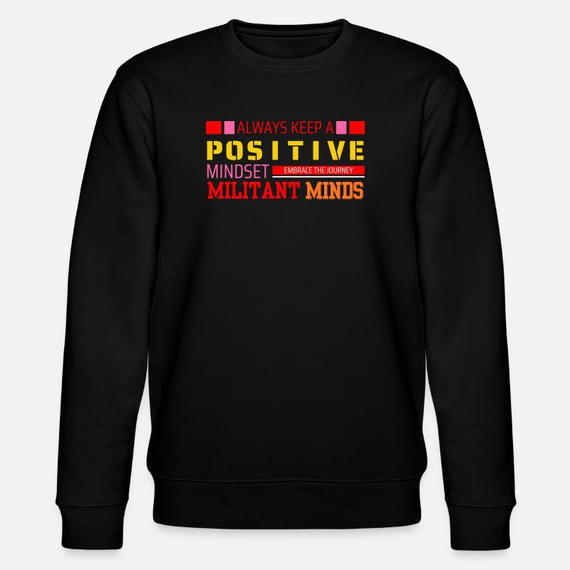 Positive Mindset Journey - Stanley/Stella CHANGER Unisex Organic Sweatshirt - black