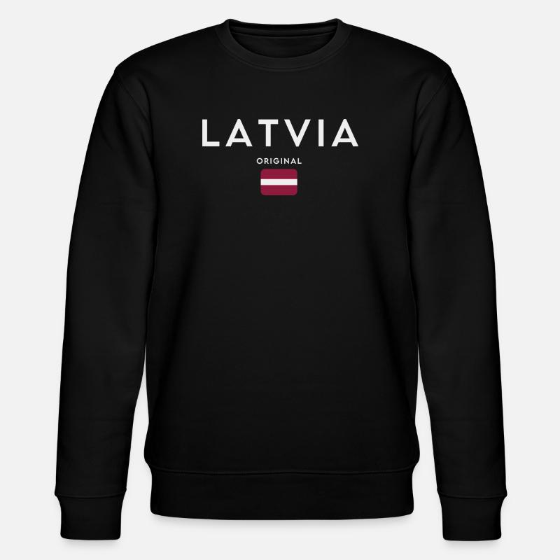 Drapeau letton, fierté lettone - Sweat bio CHANGER Stanley/Stella Unisexe - noir