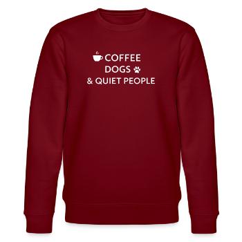 Café, Chiens et Gens Silencieux – Chemise Statement - Sweat bio CHANGER Stanley/Stella Unisexe - bordeaux - Devant - Nik (191cm) & Marisol (170cm)