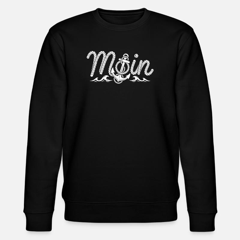 Moin mit Anker - Stanley/Stella Unisex Bio-Sweatshirt CHANGER - Schwarz