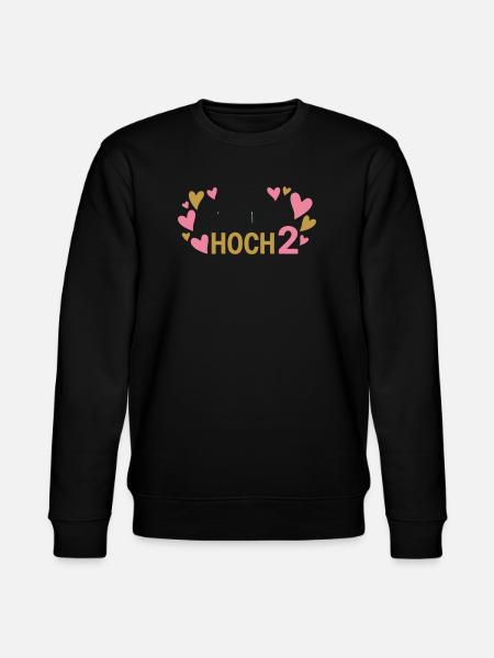 Hoch 2 Herz Zwillinge Zweifache Mutter - Stanley/Stella Unisex Bio-Sweatshirt CHANGER - Schwarz