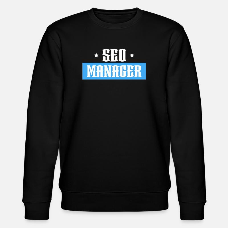 SEO Manager blau tshirt schwarz - Stanley/Stella Unisex Bio-Sweatshirt CHANGER  - Schwarz