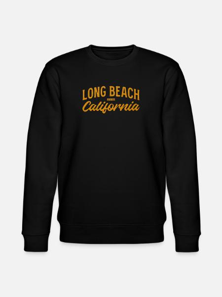 Long Beach California Retro Logo - Stanley/Stella CHANGER Unisex Organic Sweatshirt - black