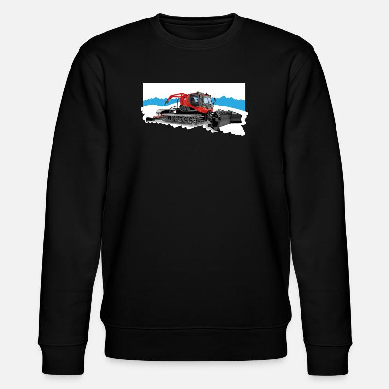 Dameuse au travail dans la neige - Sweat bio CHANGER Stanley/Stella Unisexe - noir