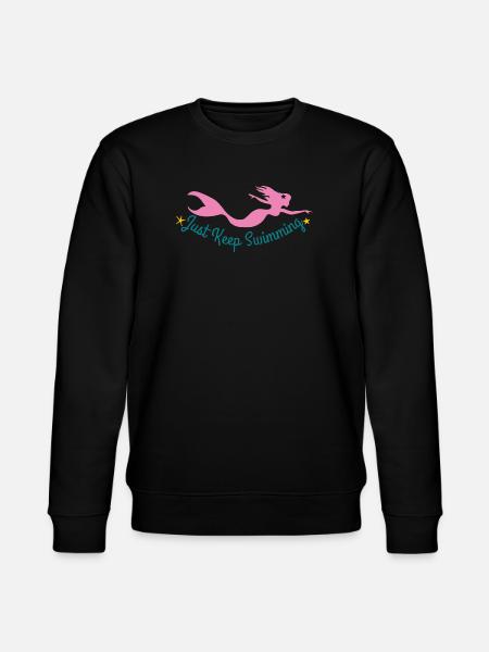 Underwater Mermaid with Motivational Quote - Stanley/Stella CHANGER Unisex Organic Sweatshirt - black