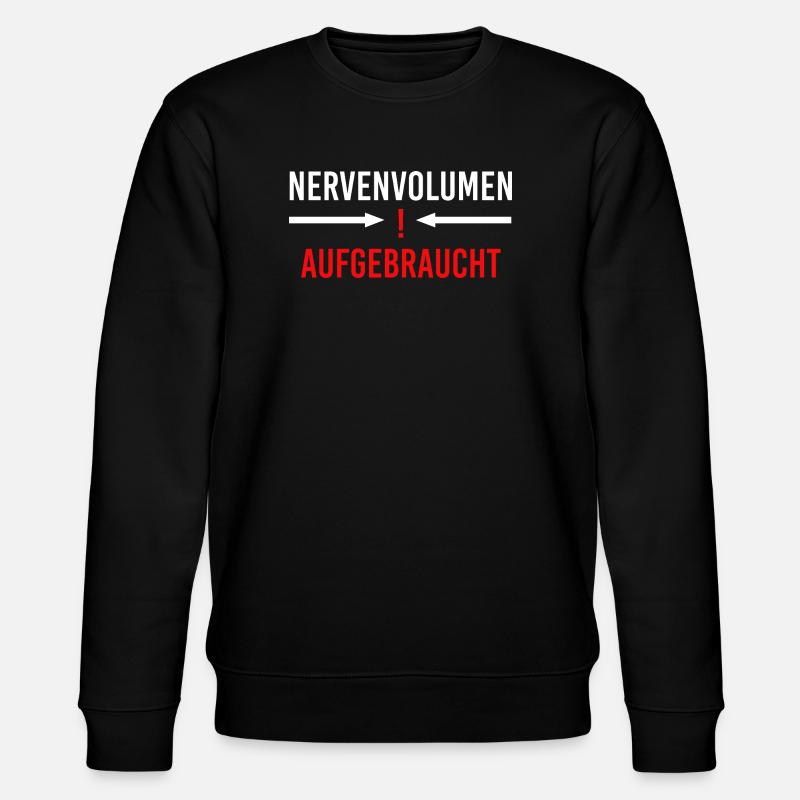 Nerve volume used up - Stanley/Stella CHANGER Unisex Organic Sweatshirt - black