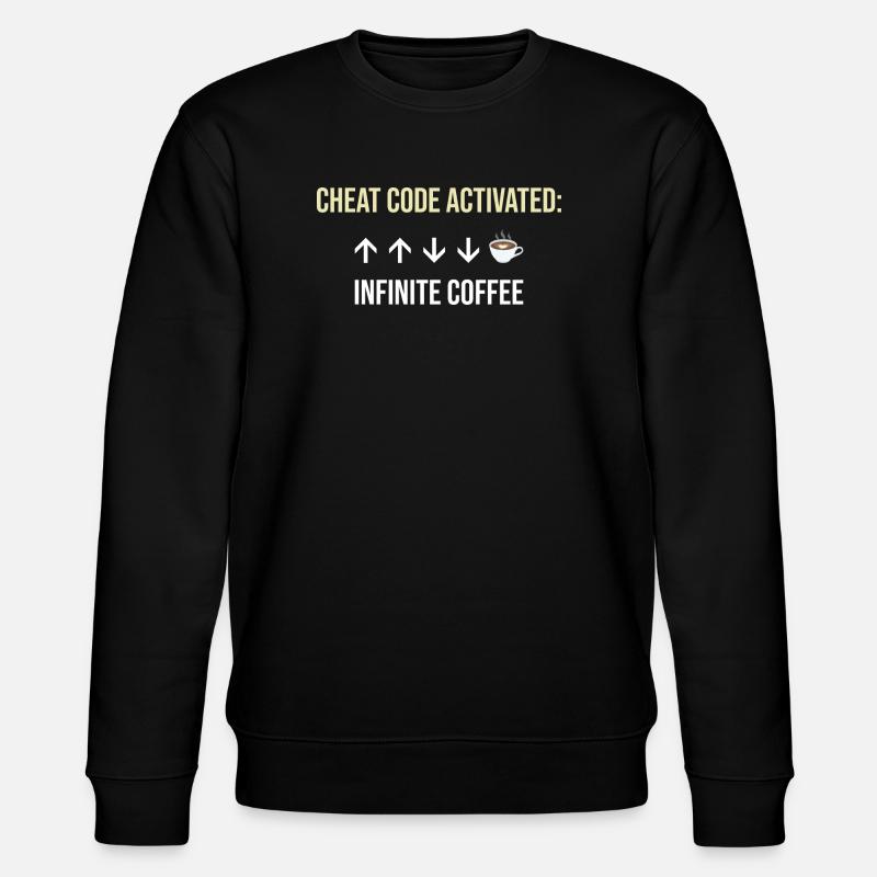 Infinite Coffee Active Cheat Code - Stanley/Stella CHANGER Unisex Organic Sweatshirt - black