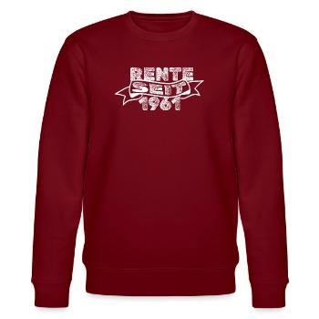 Rentner 1961 - Stanley/Stella Unisex Bio-Sweatshirt CHANGER  - Burgunderrot - Vorne - Nik (191cm) & Marisol (170cm)