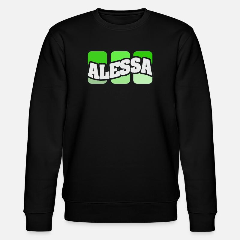 Geschenk für Alessa - Stanley/Stella Unisex Bio-Sweatshirt CHANGER  - Schwarz